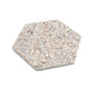 Sample - Ivory White with Copper flecks 9x8 Glossy Shell, Terrazzo Hexagon Tile (1.8 sq ft/case, 5-Pack)
