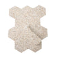 Sample - Ivory White with Copper flecks 9x8 Glossy Shell, Terrazzo Hexagon Tile (1.8 sq ft/case, 5-Pack)