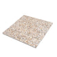 Ivory white terrazzo subway tile with copper flecks glossy 3x12 elongated shell finish