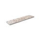 Ivory white terrazzo subway tile with copper flecks glossy finish elongated 3x12 inch shell pattern