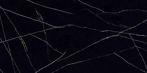 Black Marquina 24x48 Polished Porcelain Large Format Tile (2 pack, 15.5 sq ft/case) - Sample