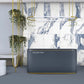 White with Blue-Gray 24x24 Polished Square Porcelain Large Format Tile (4 pack, 15.5 sq ft/case) - Sample