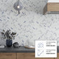 White with Blue-Gray 24x24 Polished Square Porcelain Large Format Tile (4 pack, 15.5 sq ft/case)