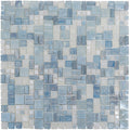 Sample - Light Blue 12x12 Glossy Square Glass Mosaic Tile (10 pack, 10.85 sq ft/case)