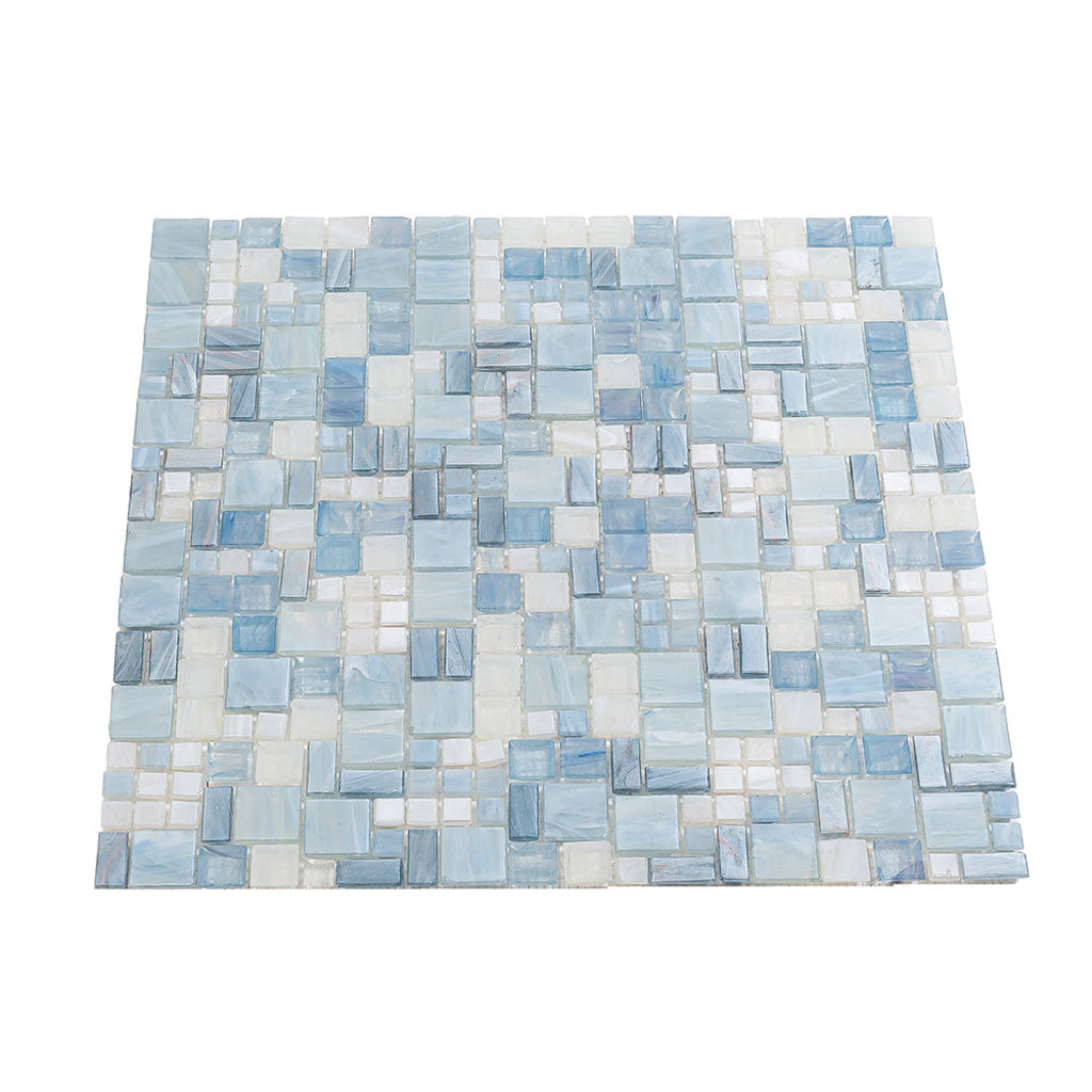 Light Blue Polished Glass Tile