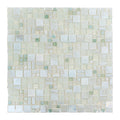 Sample - Pearl White 12x12 Glossy Square Glass Mosaic Tile (10 pack, 10.85 sq ft/case)