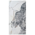 24x48 matte porcelain tile with soft white background and intricate light gray marble veining