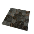 Sample - Dark Gray Blue Orange Vein 12x12 Matte Square Porcelain Mosaic Tile (11 pack, 10.76 sq ft/case)