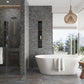 Dark Gray Blue Orange Vein 12x12 Matte Square Porcelain Mosaic Tile (11 pack, 10.76 sq ft/case)