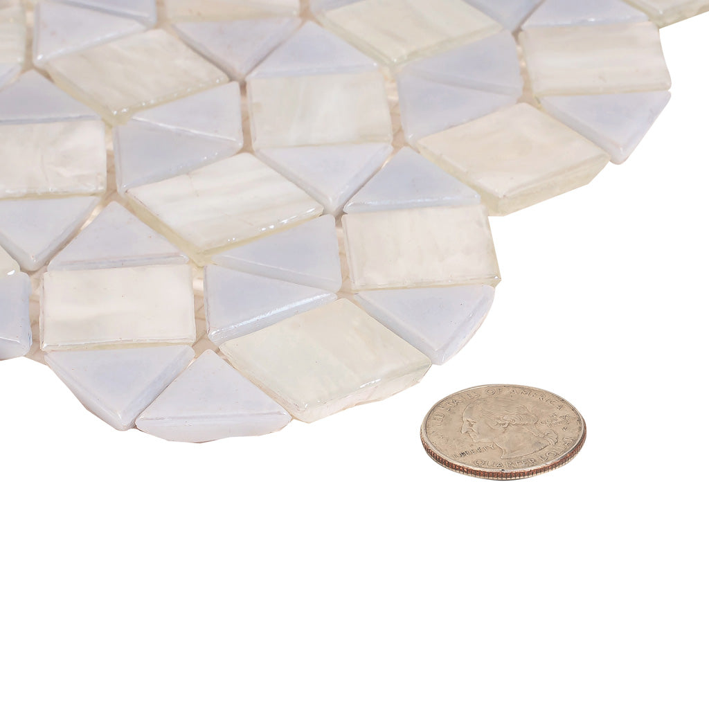 11x11 Snow White Mosaic Floor Tile