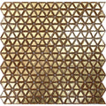 Sample - Shimmer Gold 12x12 Glossy Uniform Triangle Glass Mosaic Tile (10 pack, 10.34 sq ft/case)