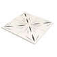 White 12x12 Honed Dolomite, Ice Grey, Ania Black Starburst Mosaic Tile (5 sq ft/case, 5-Pack)