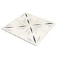Sample - White 12x12 Honed Dolomite, Ice Grey, Ania Black Starburst Mosaic Tile (5 sq ft/case, 5-Pack)