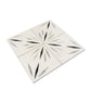 Sample - White 12x12 Honed Dolomite, Ice Grey, Ania Black Starburst Mosaic Tile (5 sq ft/case, 5-Pack)