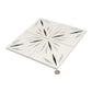 Sample - White 12x12 Honed Dolomite, Ice Grey, Ania Black Starburst Mosaic Tile (5 sq ft/case, 5-Pack)