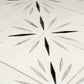 Sample - White 12x12 Honed Dolomite, Ice Grey, Ania Black Starburst Mosaic Tile (5 sq ft/case, 5-Pack)