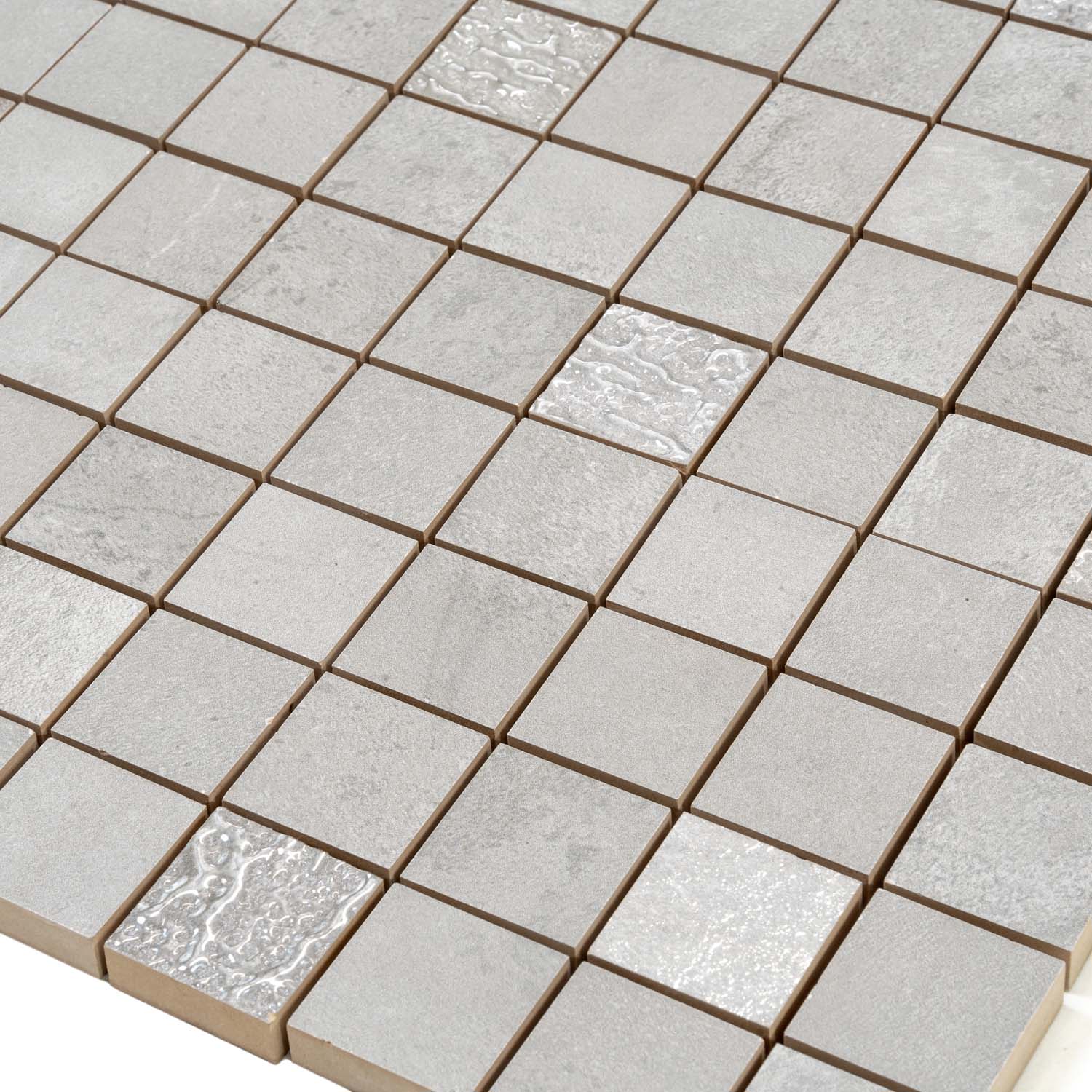 Gray 12x12 Matte Field Ceramic Mosaic Tile (10 pack, 10.68 sq ft/case) - Sample