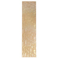 Champagne gold 3x12 glossy brick glass subway tile with textured surface and reflective finish