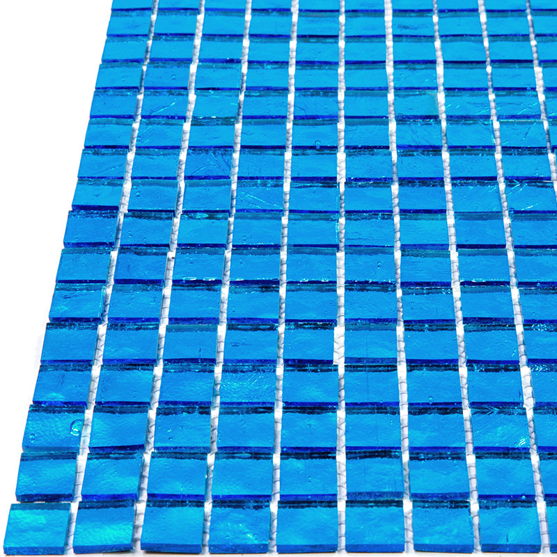 20-pack Skosh 11.6 in. x 11.6 in. Glossy Shimmer Azure Blue Glass Mosaic Wall and Floor Tile (18.69 sq ft/case)