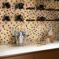 Beige Brown 12x12 Glossy Foiled Square Glass Resin Stone Mosaic Tile (5 pack, 4.75 sq ft/case) - Sample