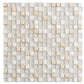 White 12x12 Glossy Foiled Square Glass Resin Stone Mosaic Tile (5 pack, 4.75 sq ft/case) - Sample