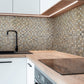 Beige Gray 12x12 Polished Square Glass Resin Stone Mosaic Tile (5 pack, 4.75 sq ft/case) - Sample