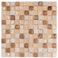 Beige 12x12 Square Glossy Foiled Glass Resin Stone Mosaic Tile (5 pack, 4.75 sq ft/case) - Sample