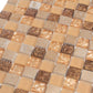 Beige 12x12 Square Glossy Foiled Glass Resin Stone Mosaic Tile (5 pack, 4.75 sq ft/case) - Sample