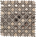 Sample - Gray Beige 11x11 Polished Matte Textured Square Glass Resin Stone Mosaic Tile (5 pack, 4.2 sq ft/case)
