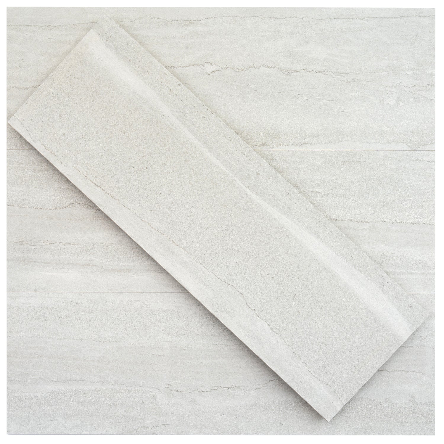 Light Gray 12x36 Matte Stone Look Ceramic Large Tile (4 pack, 11.63 sq ft/case)