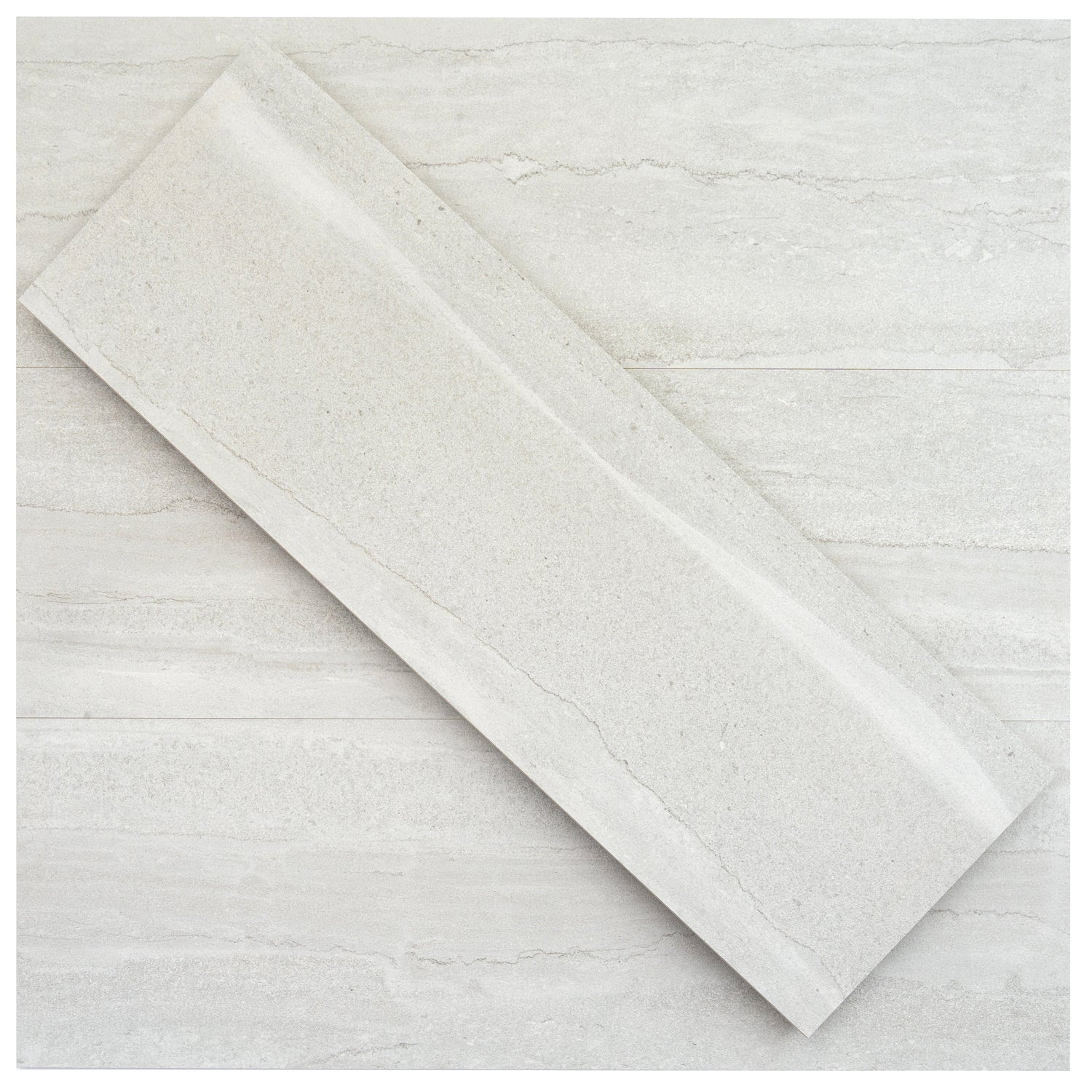 Arenza 12x36 Light Gray Ceramic Large Format Stone Look Wall Tile (4 Pack, 11.63 sq ft/case) - Sample