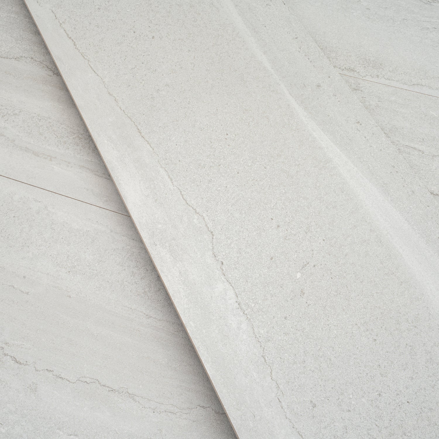 Light Gray 12x36 Matte Stone Look Ceramic Large Tile (4 pack, 11.63 sq ft/case)