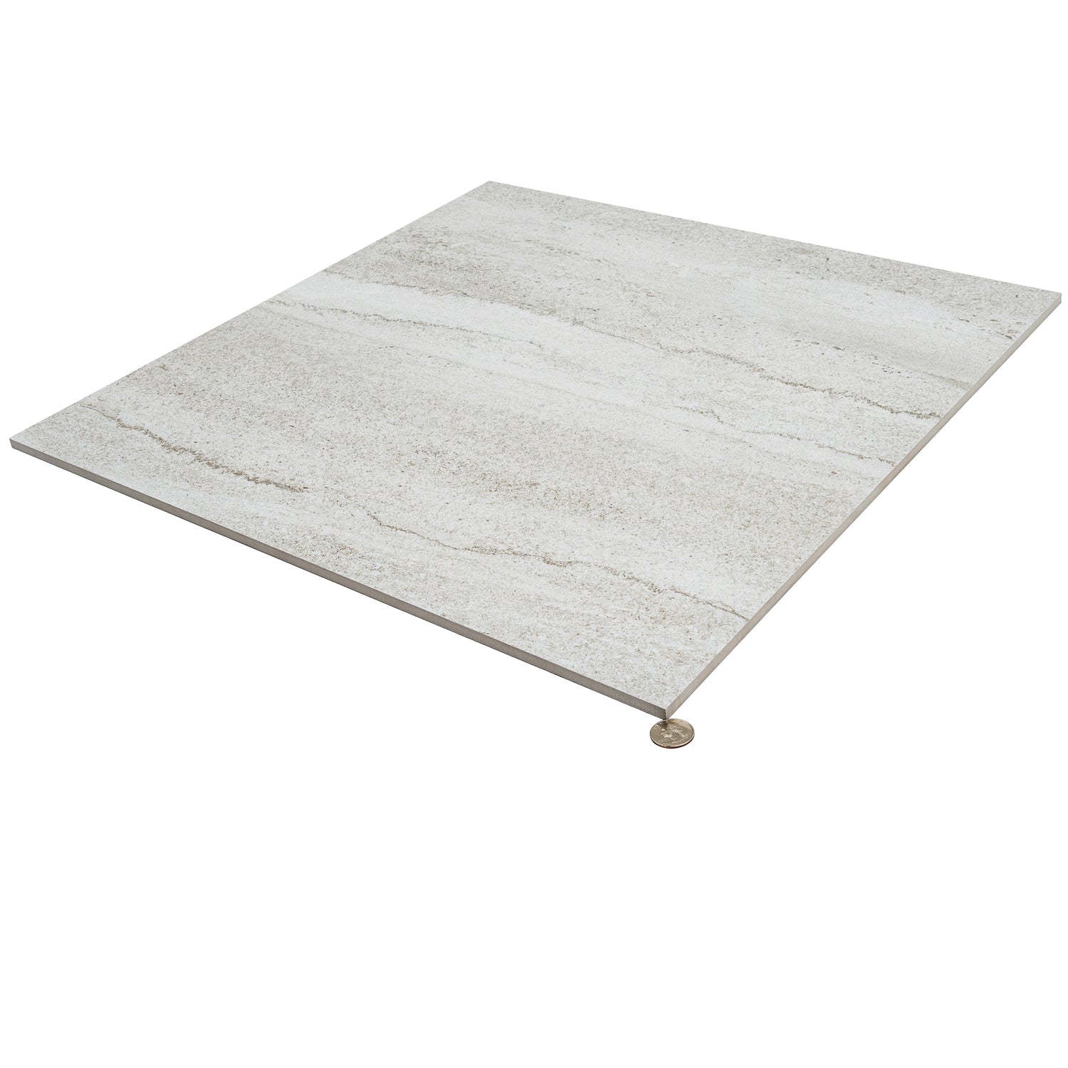 Light Gray 24x24 Matte Stone Look Porcelain Large Tile (3 pack, 11.63 sq ft/case)