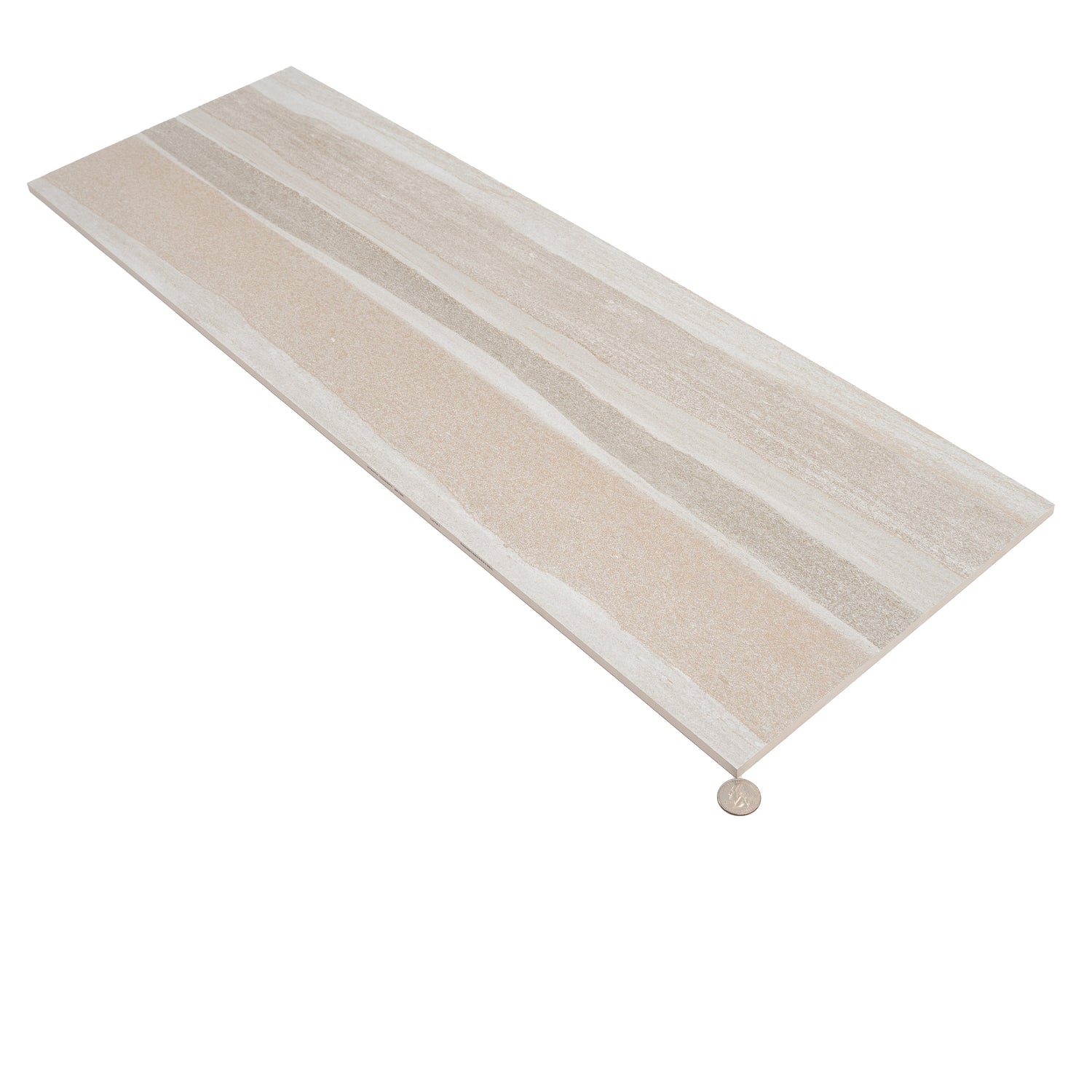 Arenza 12x36 Warm Beige Ceramic Large Format Stone-look Wall Tile (4 Pack, 11.63 sq ft/case) - Sample