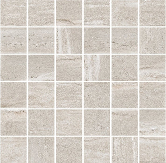 Arenza 12x12 Warm Beige Porcelain Mosaic Square Stone-look Wall and Floor Tile (11 Pack, 10.66 sq ft/case) - Sample
