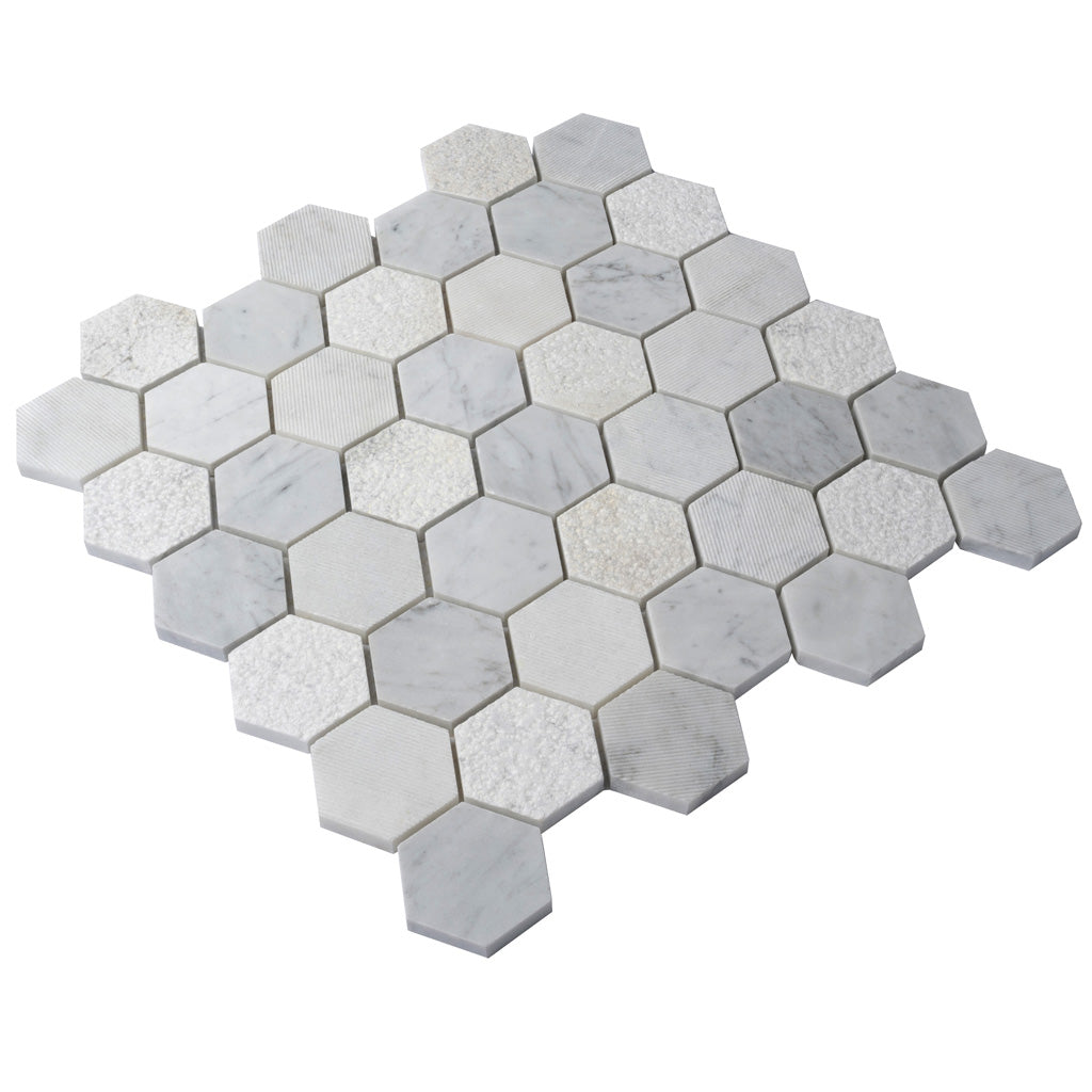 Authentic Honeycomb Marble Shower Floor Tile