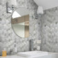White 12x12 Polished Etched Hexagon Marble Mosaic Tile (5 pack, 4.92 sq ft/case) - Sample