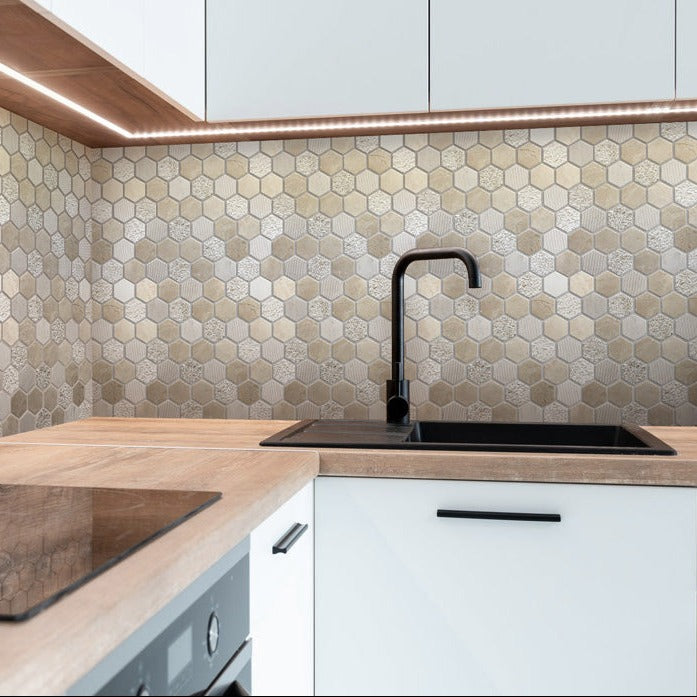 Beige Hexagon Tiles