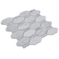 White 11x12 Polished Etched Hexagon Marble Mosaic Tile (5 pack, 4.66 sq ft/case) - Sample