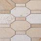 Beige 11x12 Polished Etched Hexagon Marble Mosaic Tile (5 pack, 4.66 sq ft/case) - Sample
