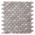 Sample - Wooden Grey 12x12 Polished Etched Hexagon Marble Mosaic Tile (5 pack, 4.92 sq ft/case)