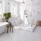 White 4x12 Bianco Carrara Polished Baseboard Marble Tile Trim (10 pack, 3.33 sq ft/case)