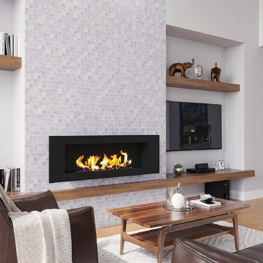 White 11x11 Polished Etched Brick Marble Mosaic Tile (5 pack, 4.13 sq ft/case) - Sample