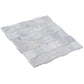 White 11x11 Polished Etched Brick Marble Mosaic Tile (5 pack, 4.13 sq ft/case) - Sample