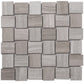 Gray 11x11 Polished Etched Brick Marble Mosaic Tile (5 pack, 4.13 sq ft/case) - Sample