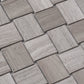 Gray 11x11 Polished Etched Brick Marble Mosaic Tile (5 pack, 4.13 sq ft/case) - Sample