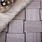 Gray 11x11 Polished Etched Brick Marble Mosaic Tile (5 pack, 4.13 sq ft/case) - Sample