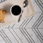 5 pack Gray and White 13 in. x 13.5 in. Marble Polished and Etched Chevron Mosaic Floor and Wall Tile (6.09 sq ft/case) - Sample