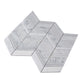 5 pack Gray and White 13 in. x 13.5 in. Marble Polished and Etched Chevron Mosaic Floor and Wall Tile (6.09 sq ft/case) - Sample