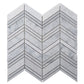 5 pack Gray and White 13 in. x 13.5 in. Marble Polished and Etched Chevron Mosaic Floor and Wall Tile (6.09 sq ft/case) - Sample